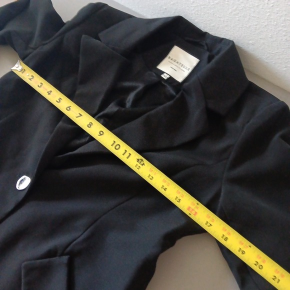 Bagatelle Collection Blazer Womens SMALL Black NEW Career Boardroom Chic Artsy - Picture 9 of 15